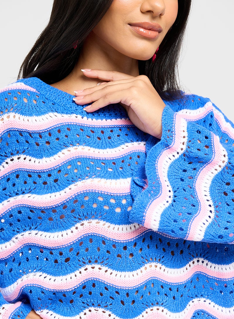 Ginger Scallop Detail Loose Knit Sweater  - Image 3