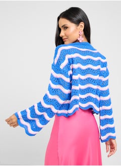 Ginger Scallop Detail Loose Knit Sweater  - Image 2