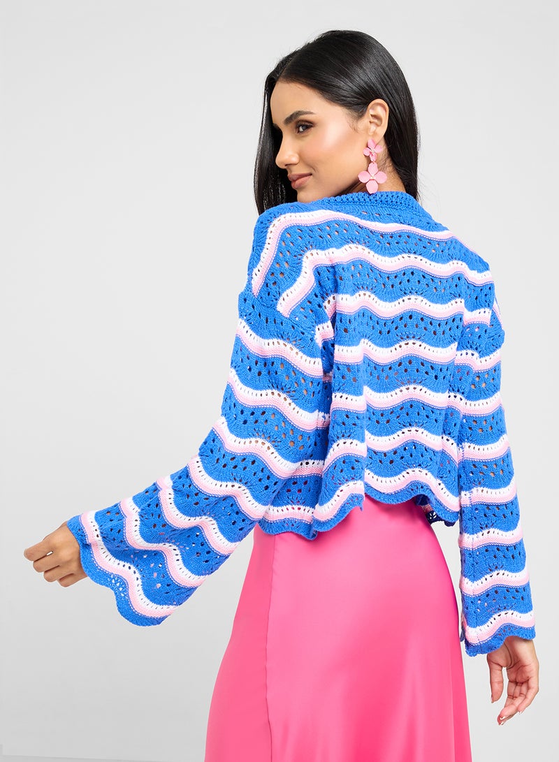 Ginger Scallop Detail Loose Knit Sweater  - Image 2