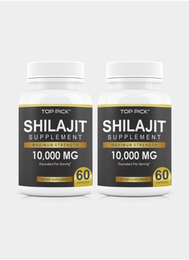 Top Pick Shilajit Supplement Maximum Strength 10,000mg Pack of 2 