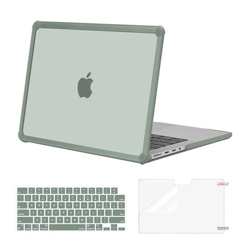MOSISO Compatible with MacBook Pro 14 inch Case M5 2026 M4 M3 M2 M1 20252021 A3427 A3426 A3434 A3112 A3185 A3401 A2918 A2992 A2779 A24423 in 1 Kit AntiCrack Hard Shell with TPU BumperEmerald Green - Image 1