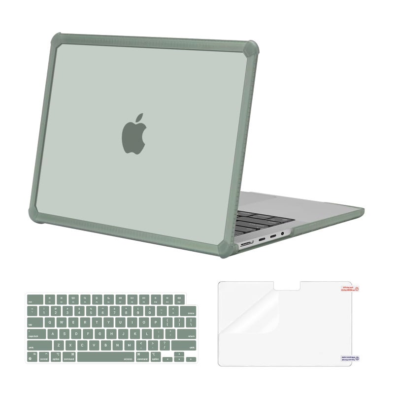 MOSISO Compatible with MacBook Pro 14 inch Case M5 2026 M4 M3 M2 M1 20252021 A3427 A3426 A3434 A3112 A3185 A3401 A2918 A2992 A2779 A24423 in 1 Kit AntiCrack Hard Shell with TPU BumperEmerald Green - Image 2