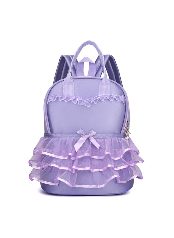 JCB CHIC حقيبة رقص مخصصة من قماش أكسفورد حقيبة باليه للفتيات حقيبة تدريب للأطفال في رياض الأطفال حقيبة ظهر قماشية للتخزين، حقيبة ظهر كبيرة السعة للجمباز للفتيات - Image 3