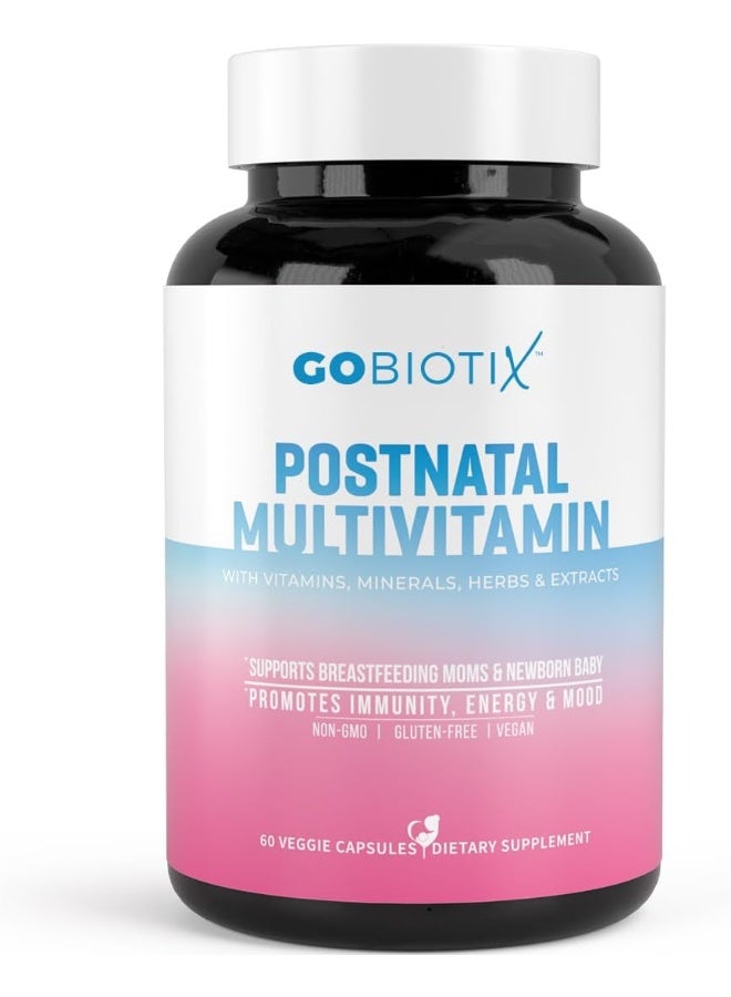 GoBiotix Postnatal Vitamin - Postpartum Vitamins For Energy, Mood, Breastfeeding Support - Image 1