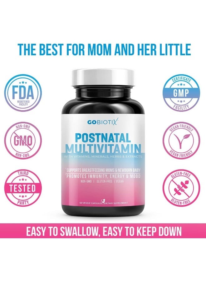 GoBiotix Postnatal Vitamin - Postpartum Vitamins For Energy, Mood, Breastfeeding Support - Image 5