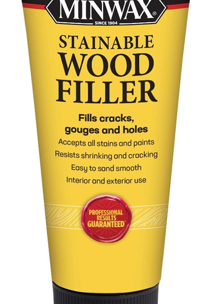 Minwax Stainable Wood Filler - 6 oz, Clear - Fills Cracks, Gouges, and Holes - Image 1