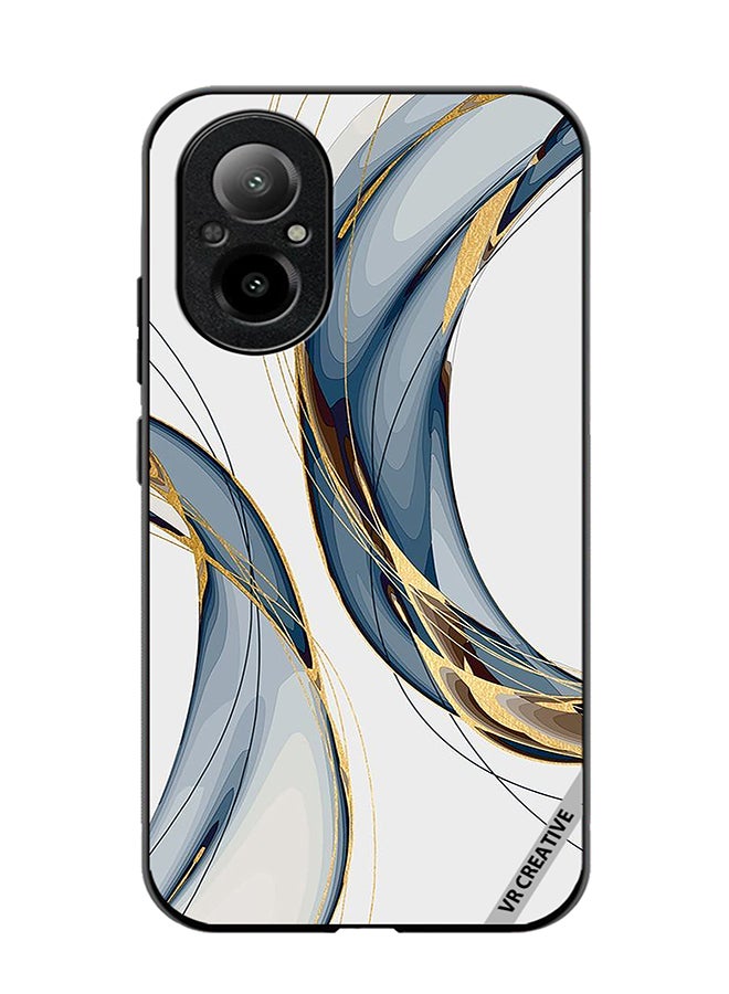 VR CREATIVE Protective Case Cover For Realme C67 4G Digital Art Layers Design Multicolour - Image 1