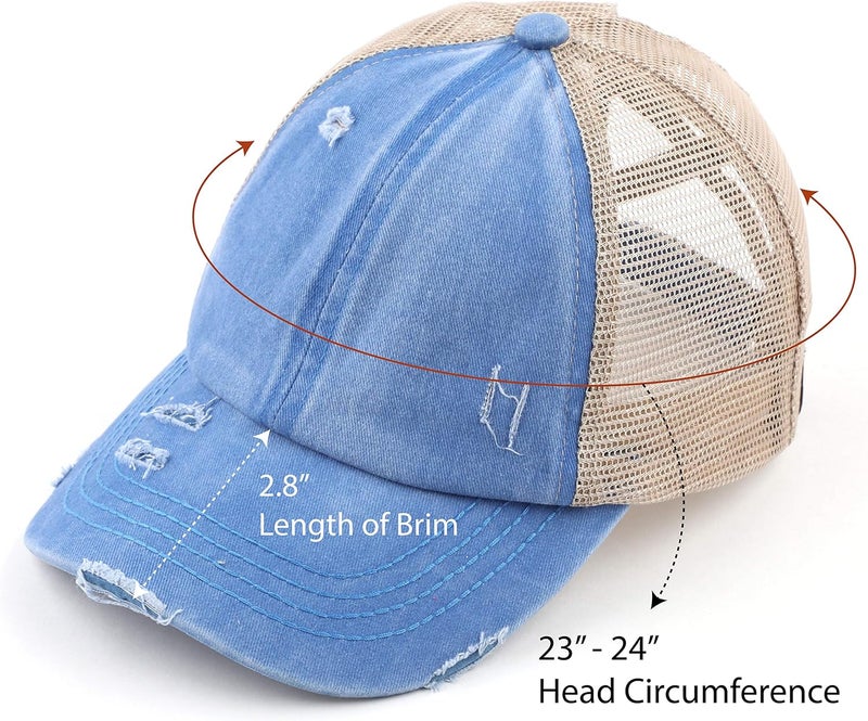 Cc Ponycap Messy High Bun Ponytail Adjustable Glitter Mesh Trucker Baseball Cap - Image 4