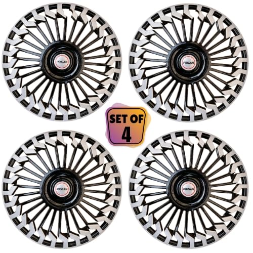 PRIGAN Wheel Cover for Punch 15 Inch Silver Black Wheel Cap (Available in 15,16 Inch) (Set of 4 Pcs) (Press Fitting) Model- Starex DC-15 - Image 2