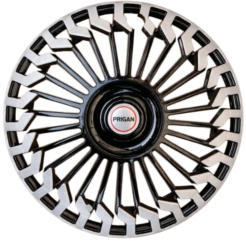 PRIGAN Wheel Cover for Punch 15 Inch Silver Black Wheel Cap (Available in 15,16 Inch) (Set of 4 Pcs) (Press Fitting) Model- Starex DC-15 - Image 1