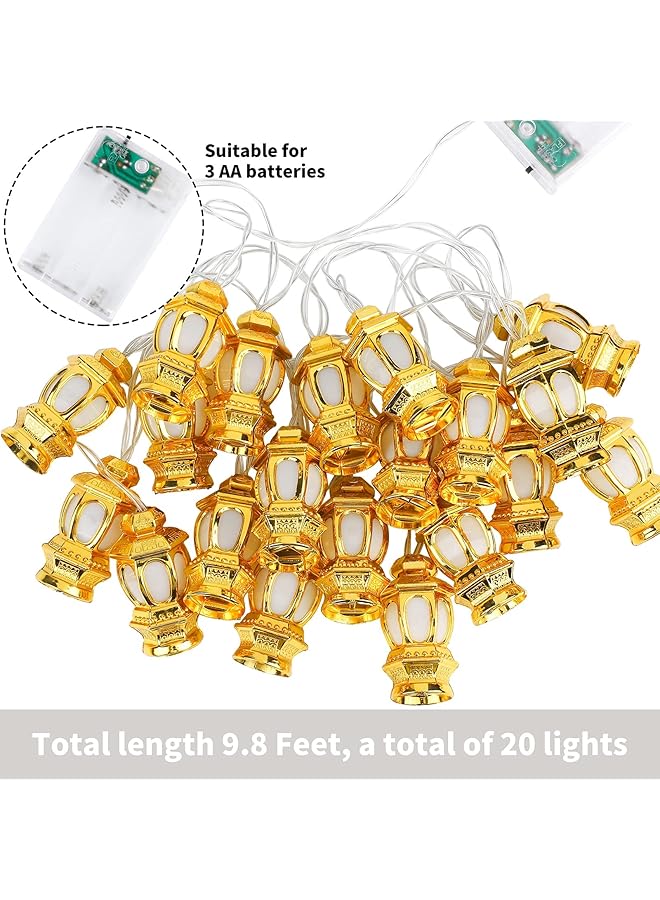 erorex 9.8 Feet 20 Lights Eid Decorative Ramadan Eid String Light Led String Lights Indoor Outdoor Home Decoration For Muslim Islamic Home Garden Decor - Image 3