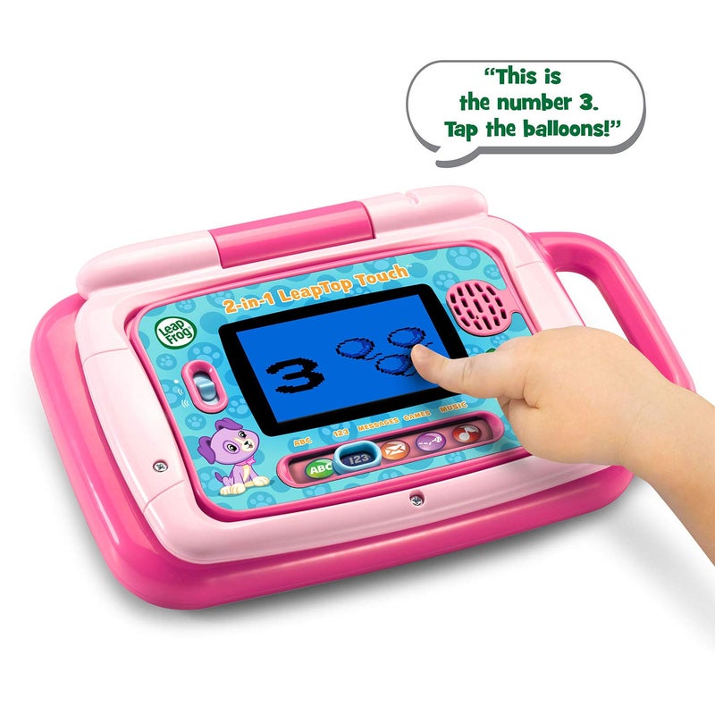 LeapFrog ليپ فروغ 2 في 1 ليبتوب تاتش، وردي - Image 4