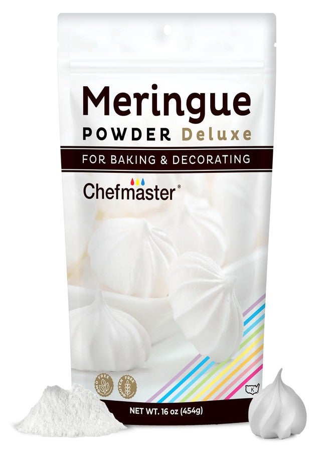 Chefmaster Meringue Powder Deluxe, Professional-Grade Egg White Substitute for Meringue Cookies, Pie Filling, Royal Icing, Non-GMO, Easy-to-Use, Made in USA, 16 oz - Image 1