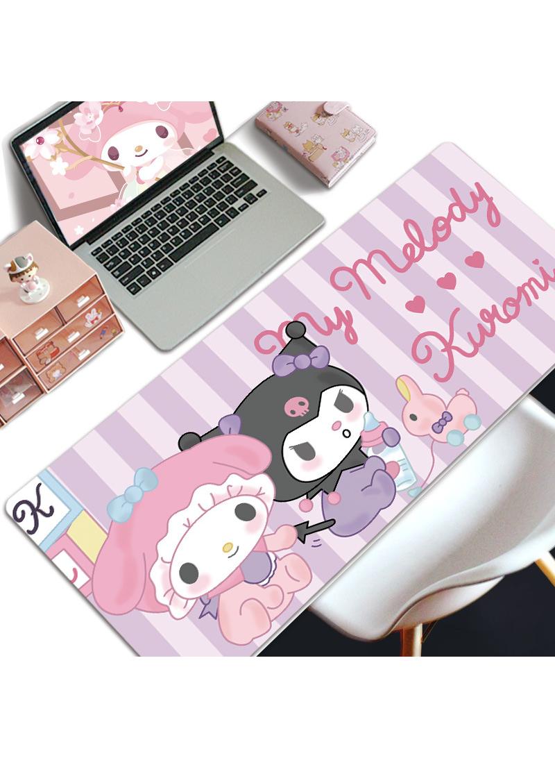 Loquat My Melody Girls Gift Gaming Mouse Pad Extended Large Mat Desk Pad Stitched Edges Mousepad Long Mouse Pad And Non-Slip Rubber Base Mice Pad 800X300X4mm - Image 1