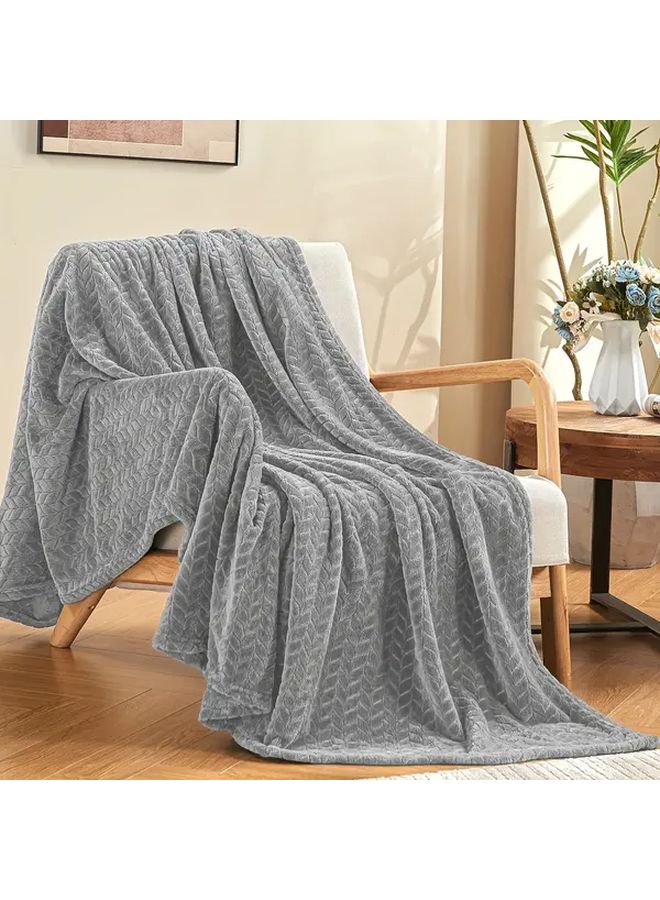 Khaki Fleece Throw Blanket 40x60 Inches Ultra Soft Lightweight Warm All Season - Image 3
