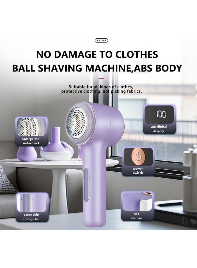 Kemei Rechargeable Fabric Shaver and Lint Remover – Electric Sweater Defuzzer with Stainless Steel Blades, Honeycomb Mesh – Portable Clothes Shaver for Wool, Couch, Curtains, Blankets – KM-165 - Image 4