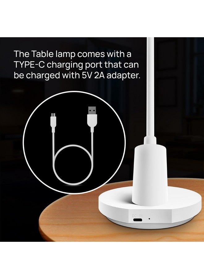 WIPRO Wipro 8W Rechargable LED Table Lamp (TL1)| 3 in 1 Color Changing (Cool Day/Neutral/Warm White) | 3 Step dimming | Portable Desk Lamp | Touch Control | Premium Study lamp |USB -C Charging,Pack of 1  - Image 4