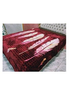ماركة غير محددة بطانية اساسية من البوليستر مقاس 2.2 × 2.4 متر (احمر)  - Image 1