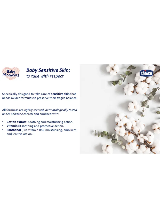 Chicco Baby Moments Bath Oil For Baby Sensitive Skin 0M+ 200Ml