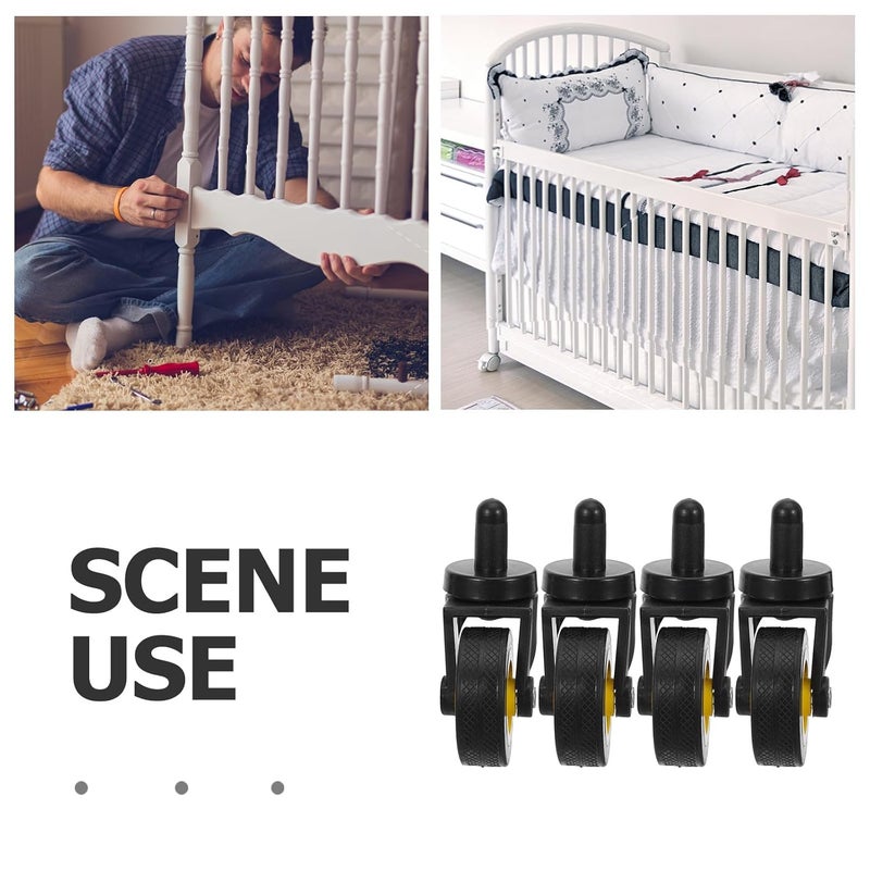 4Pcs 10X6 5X4CM Trolley Caster Wheel Replacement For Industrial Carts Mop Buckets - Image 4