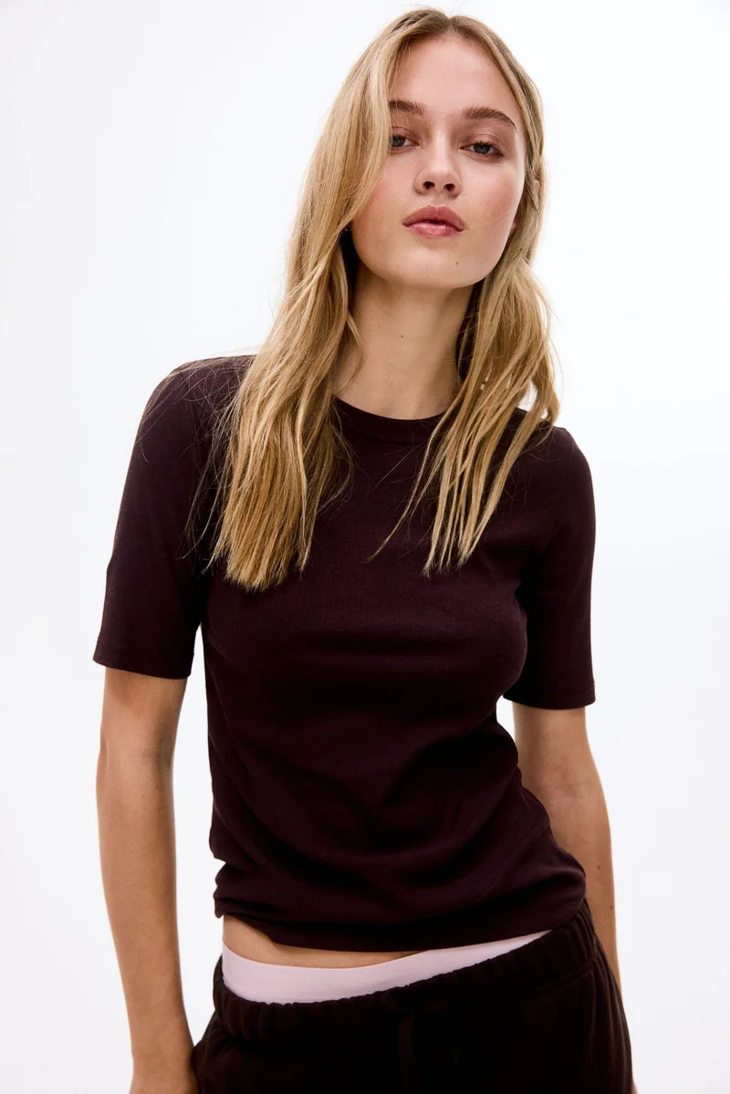 H&M Ribbed T-shirt
