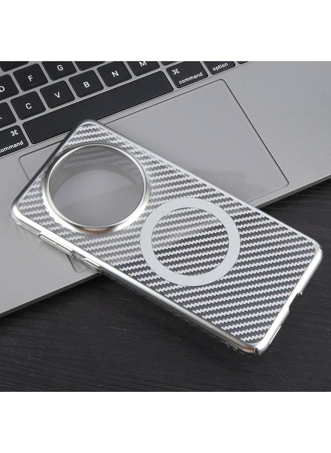 Zaboon - Case For Huawei Mate 60 Pro /60 Pro+ 6D Plated Carbon Fiber Clear Magsafe PC Phone Case - Image 1