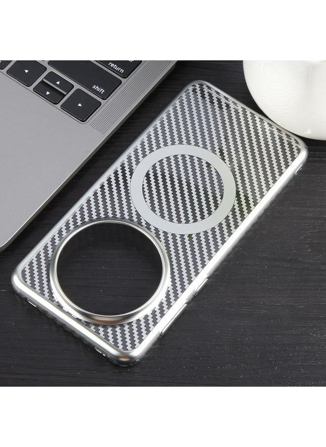 Zaboon - Case For Huawei Mate 60 Pro /60 Pro+ 6D Plated Carbon Fiber Clear Magsafe PC Phone Case - Image 1