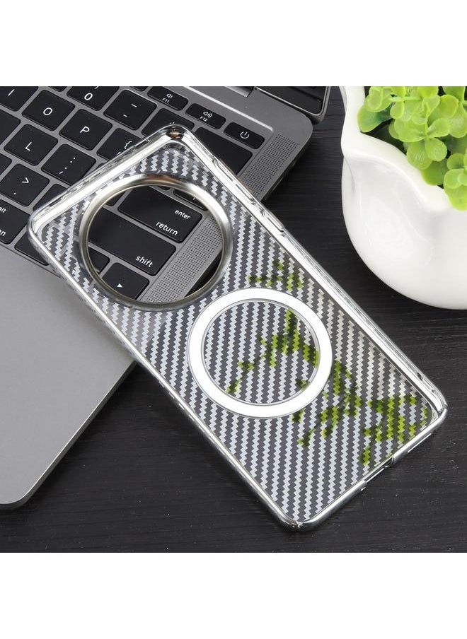 Zaboon - Case For Huawei Mate 60 Pro /60 Pro+ 6D Plated Carbon Fiber Clear Magsafe PC Phone Case - Image 1