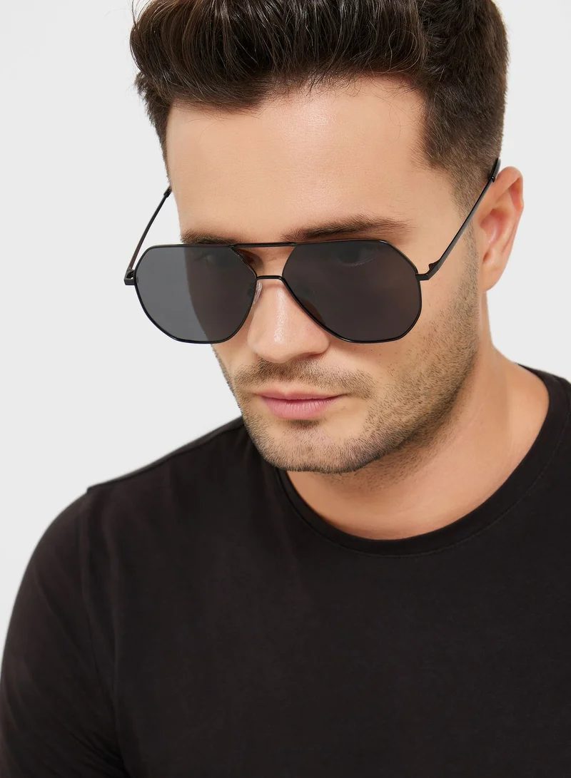 Seventy Five Polarized Heptagonal Sunglasses
