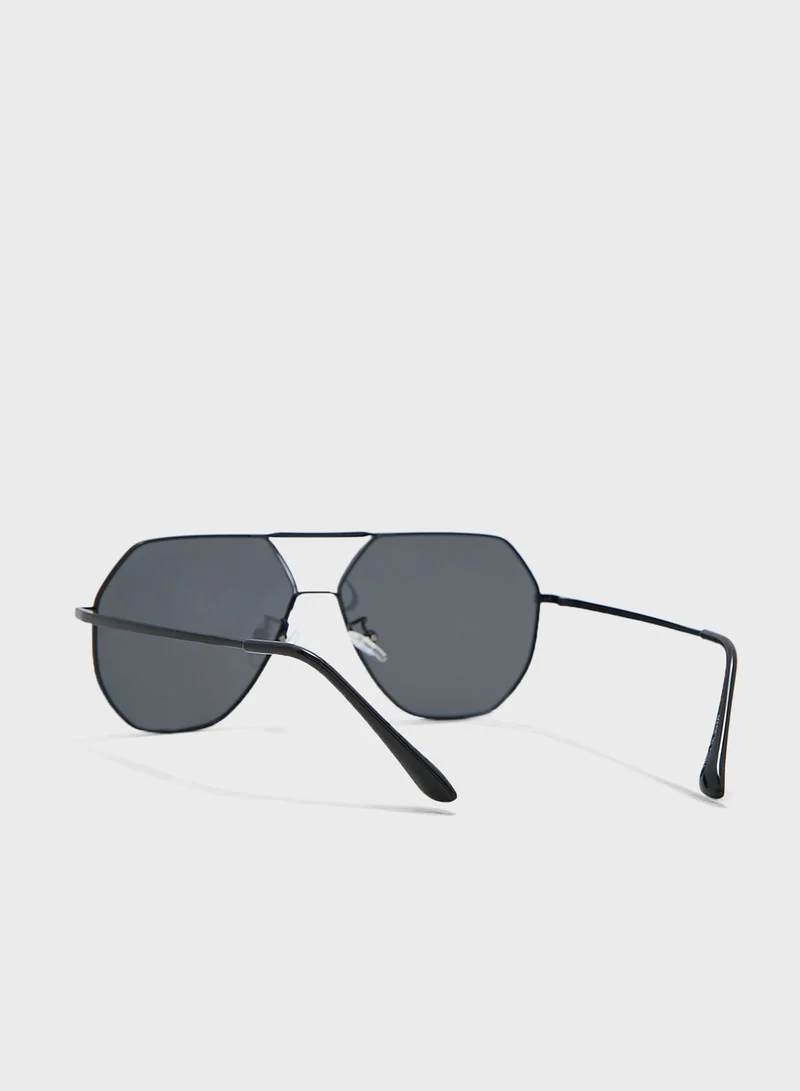 Seventy Five Polarized Heptagonal Sunglasses
