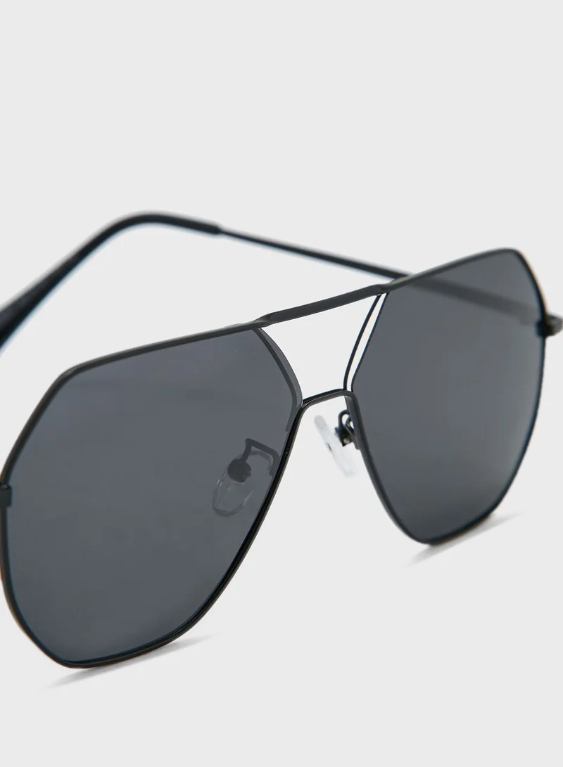 Seventy Five Polarized Heptagonal Sunglasses