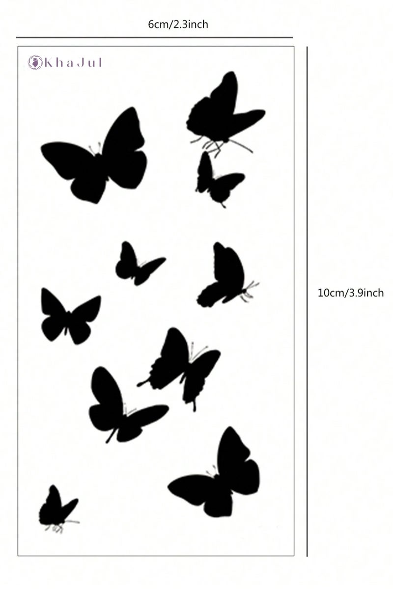 خاجول 30 ورقة من ملصقات الوشم المؤقتة المقاومة للماء، فراشة حب قلب زهرة للأطفال والبالغين والرجال والنساء - Image 3