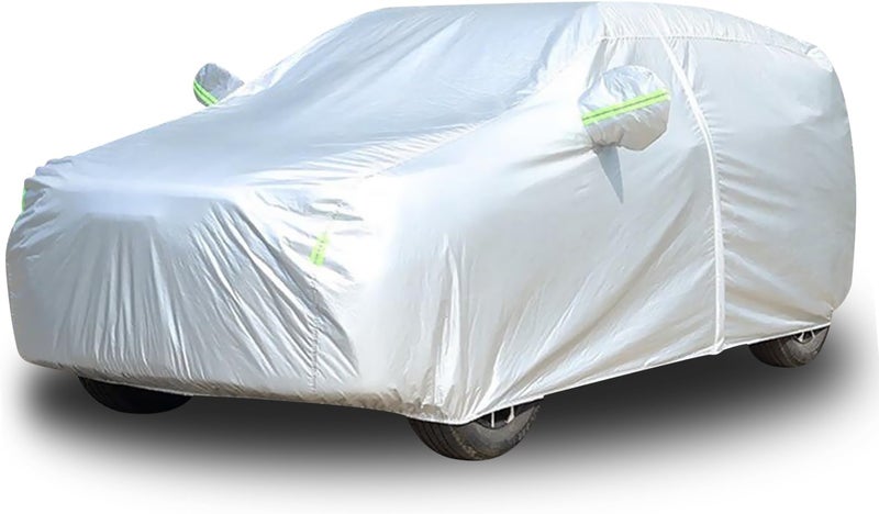 DAYONG Car Cover, All Weather Waterproof Full Cover for Sedan SUV, Cotton Lining Door Zipper, Windproof Straps, Dustproof Sun Protection Car Tarp for Automobiles.(YL-485 * 190 * 185CM) - Image 1