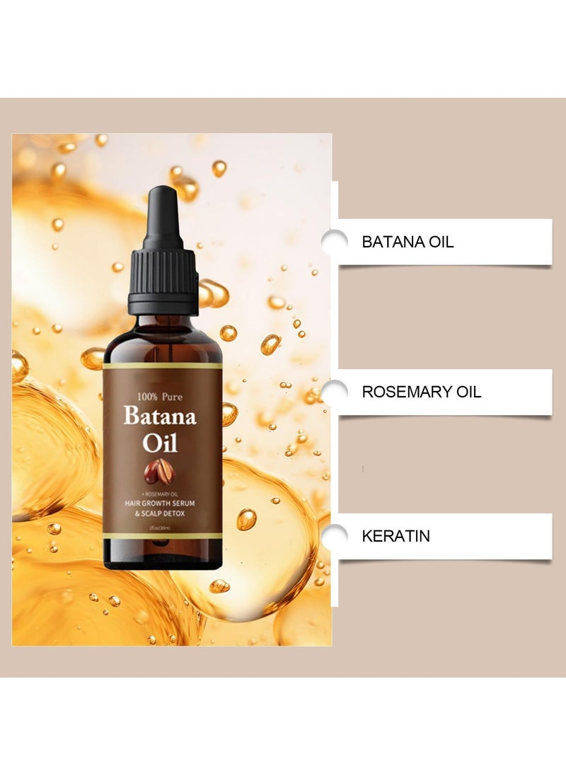 Generic Rosemary Hair Oil for Hair Growth - 100% Pure Organic Batana Oil - Reduce Hair Loss and Detox Your Scalp- Eliminates Split Ends & Increases Shine,For all Hair Types  (30mL)  - Image 3