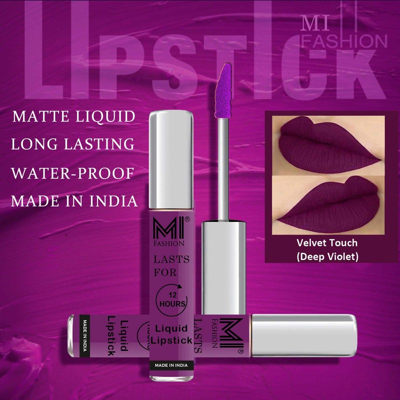 MI Fashion Made in India Lipstick Combo Offers 100 Veg Long Lasting Deep Violet Liquid Matte Lipstick Pink Wink Creamy Matte Lipstick - Image 5