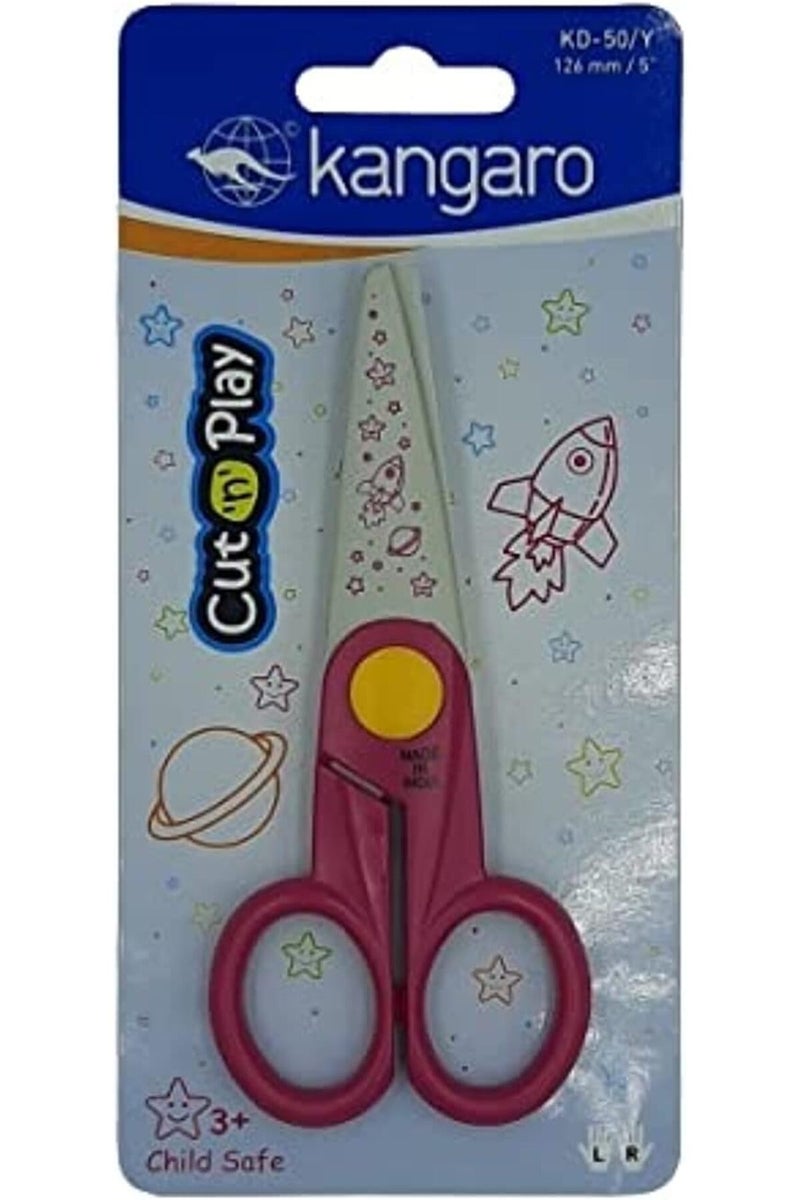 Kangaro Kid Plastic Scissors, 12.7 cm, Assorted - Image 2