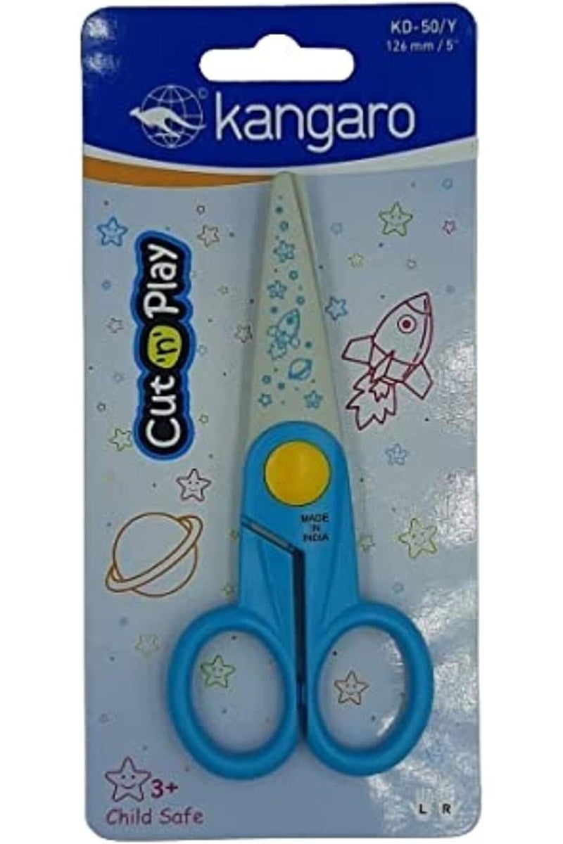 Kangaro Kid Plastic Scissors, 12.7 cm, Assorted - Image 1