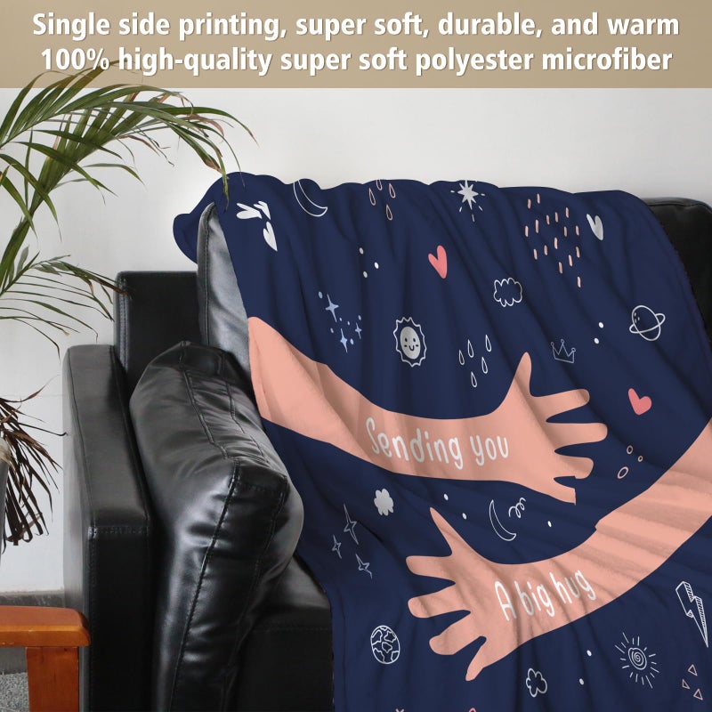Afterprints Get Well Gifts for Women Men, Hug/Healing Blanket, Thinking of You/Cancer Care/Sympathy/After Surgery Gifts for Friends, Sister, Coworker, Soft Throw Blankets 50'' x 60'' - Image 4