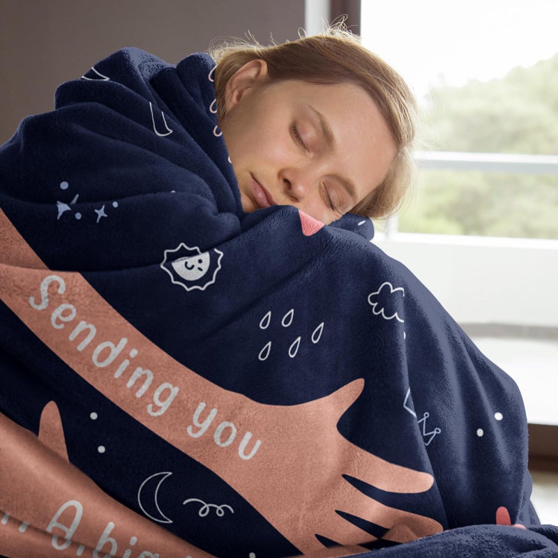 Afterprints Get Well Gifts for Women Men, Hug/Healing Blanket, Thinking of You/Cancer Care/Sympathy/After Surgery Gifts for Friends, Sister, Coworker, Soft Throw Blankets 50'' x 60'' - Image 3