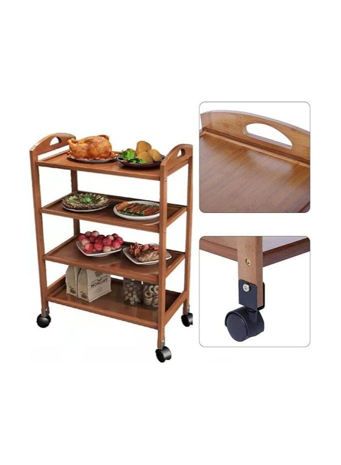 بونكا رف تخزين المطبخ من بونكا مع عجلات دوارة (4 طبقات) - Image 5