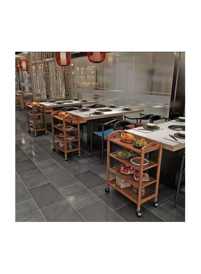 بونكا رف تخزين المطبخ من بونكا مع عجلات دوارة (4 طبقات) - Image 3