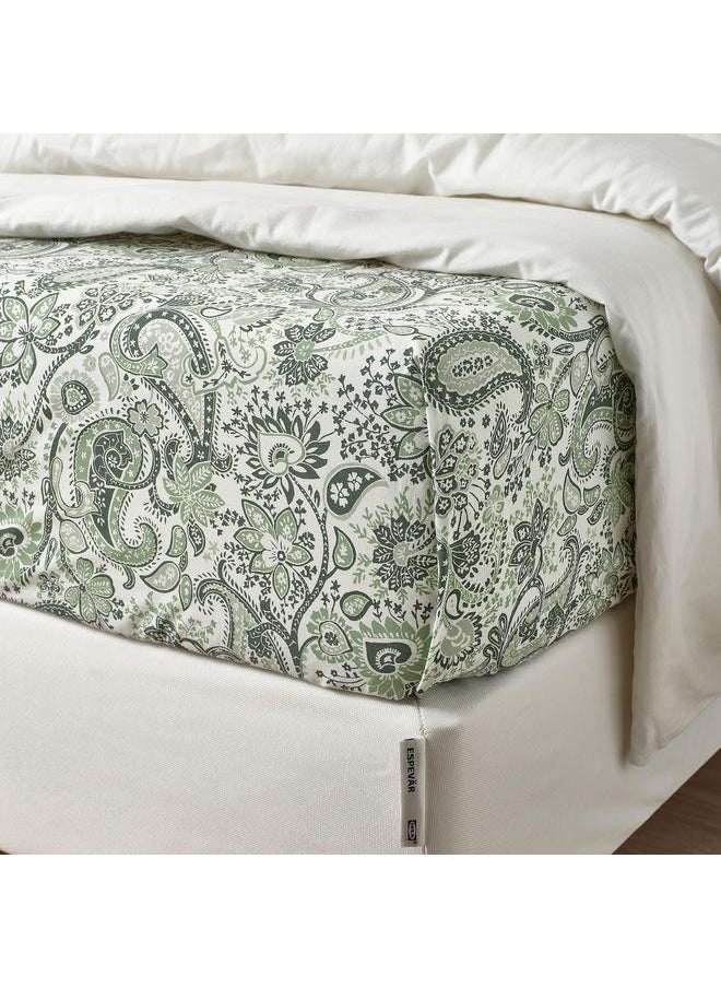 Generic Flat sheet, green/white, 150x260 cm  - Image 4