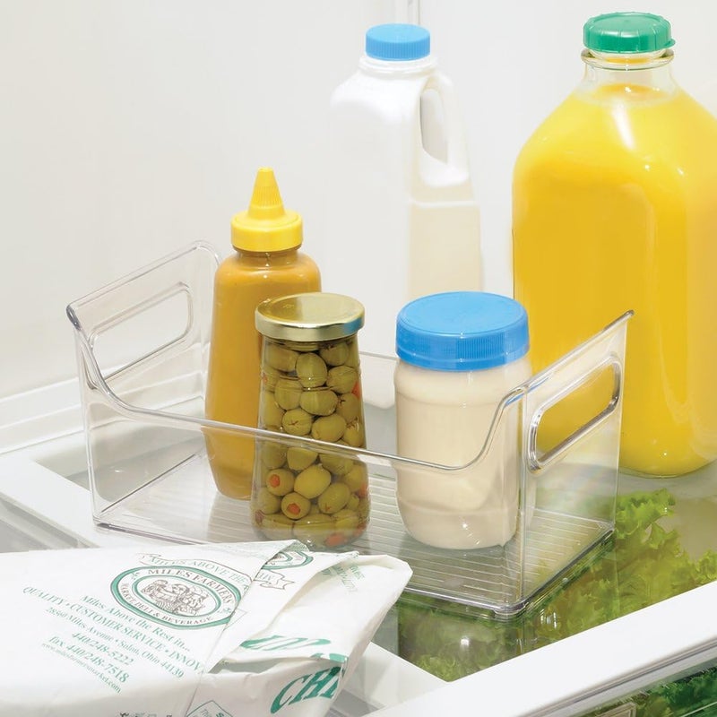 أي ديزاين آيديزاين فريدج بينز حامل بهارات محمول من بلاستيك RPET معاد تدويره خالٍ من BPA وآمن غذائياً، شفاف، بمقابض مدمجة وقاعدة صلبة، يحمل الكاتشب والخردل والقوارير والبرطمانات والمعلّبات، من الثلاجة للطاولة - Image 3