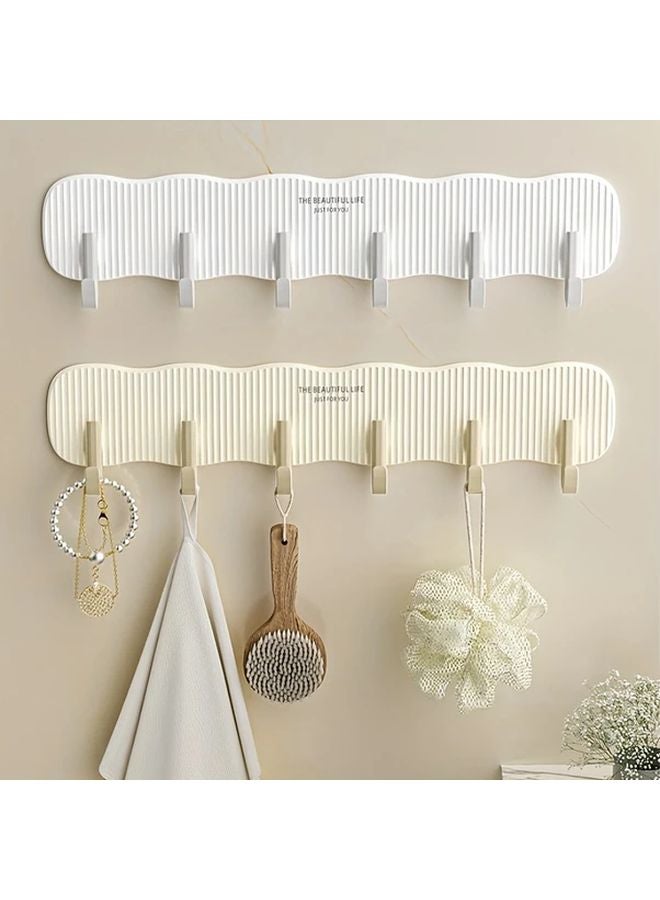 لون الكاسترد 1 قطعة رف خطافات بوهو الاستخدام مثبت حائط قوي بدون حفر - Image 5