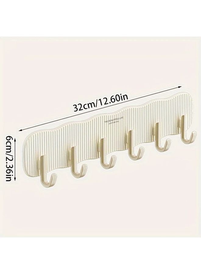 لون الكاسترد 1 قطعة رف خطافات بوهو الاستخدام مثبت حائط قوي بدون حفر - Image 4