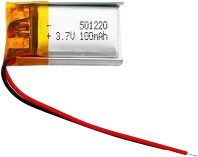 3.7 فولت 100 مللي أمبير بطارية ليثيوم بوليمر قابلة لإعادة الشحن مقاس 21x12x5 مم 1 قطعة - Image 2