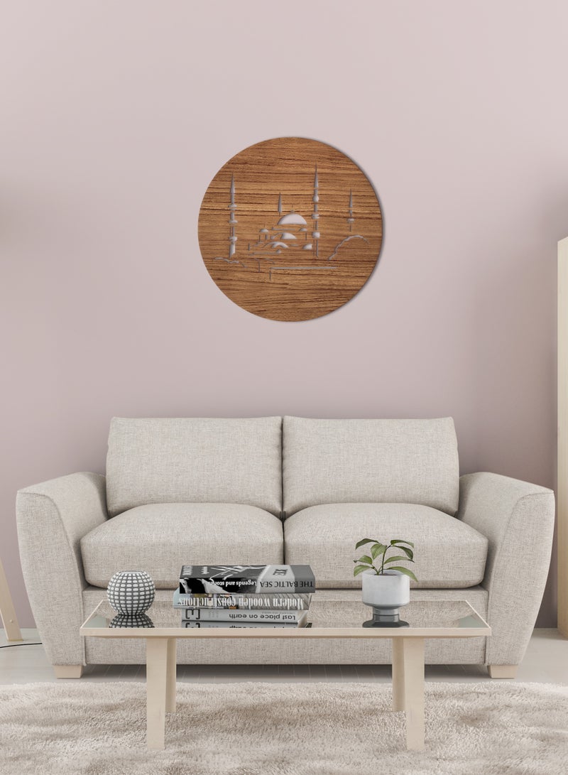 هوم جاليري مسجد عثماني لوحة جدارية خشبية 60x60 - Image 3