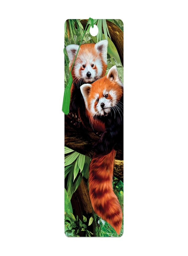 3D LiveLife Bookmark - Red Pandas from Deluxebase. Cute Lenticular Panda Page Marker. Animal Themed Accessories for Book Lovers. Small Gifts for Men, Women, Writers and Teachers. - Image 1