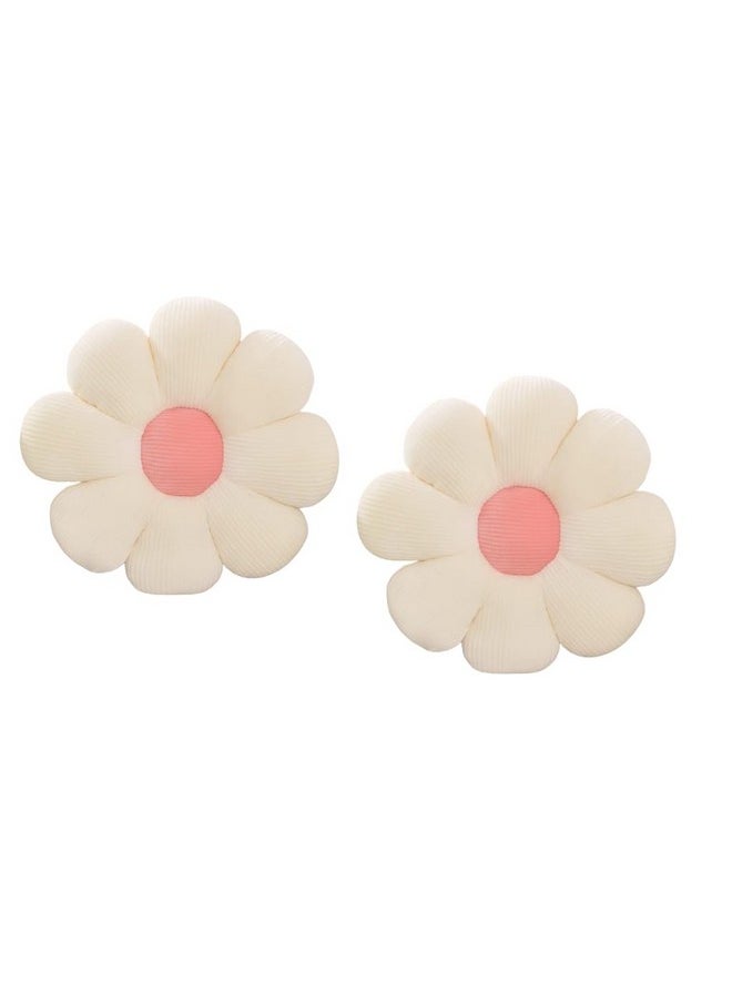 AVSHUB AVSHUB Flower Shaped Soft Toy for Kids Room, Living Room, Bedroom, Decorative, Nursery Décor Birthday Gift (Pack of 2) (35 Cm) (White)  - Image 1
