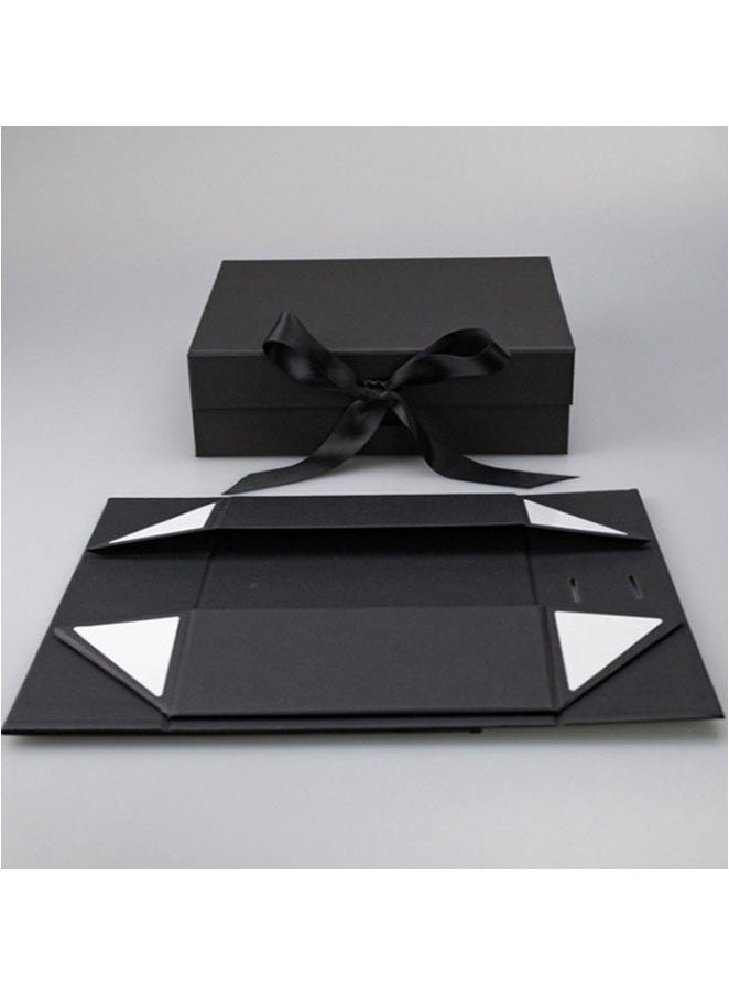 Generic Black Gift Box with Ribbon 26×19×8cm – Elegant Reusable Packaging Box for Mother’s Day, Valentine’s Day, Birthdays, Parties  - Image 4